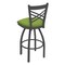 Holland Bar Stool Co 25" Swivel Counter Stool, Pewter Finish, Canter Kiwi Green Seat 82025PW009 - alternate 4